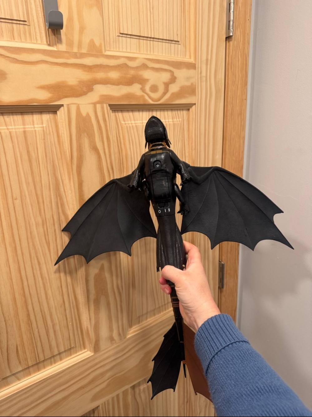 Black Bat Winged Gothic Doll Figurine - Picture 4 of 5